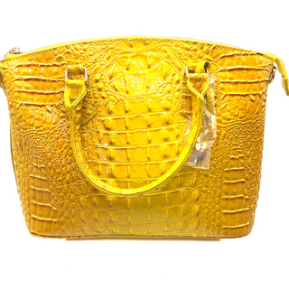 Vegan Leather Crocodile Print Handbag - Born To Glam