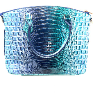 Vegan Leather Crocodile Print Handbag - Born To Glam