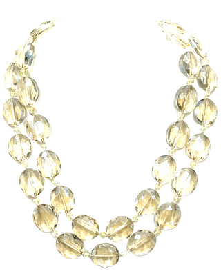 Crystal Oval Long Necklace - Born To Glam