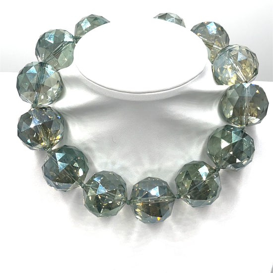 Olve Green 30mm Crystal Sphere Necklace