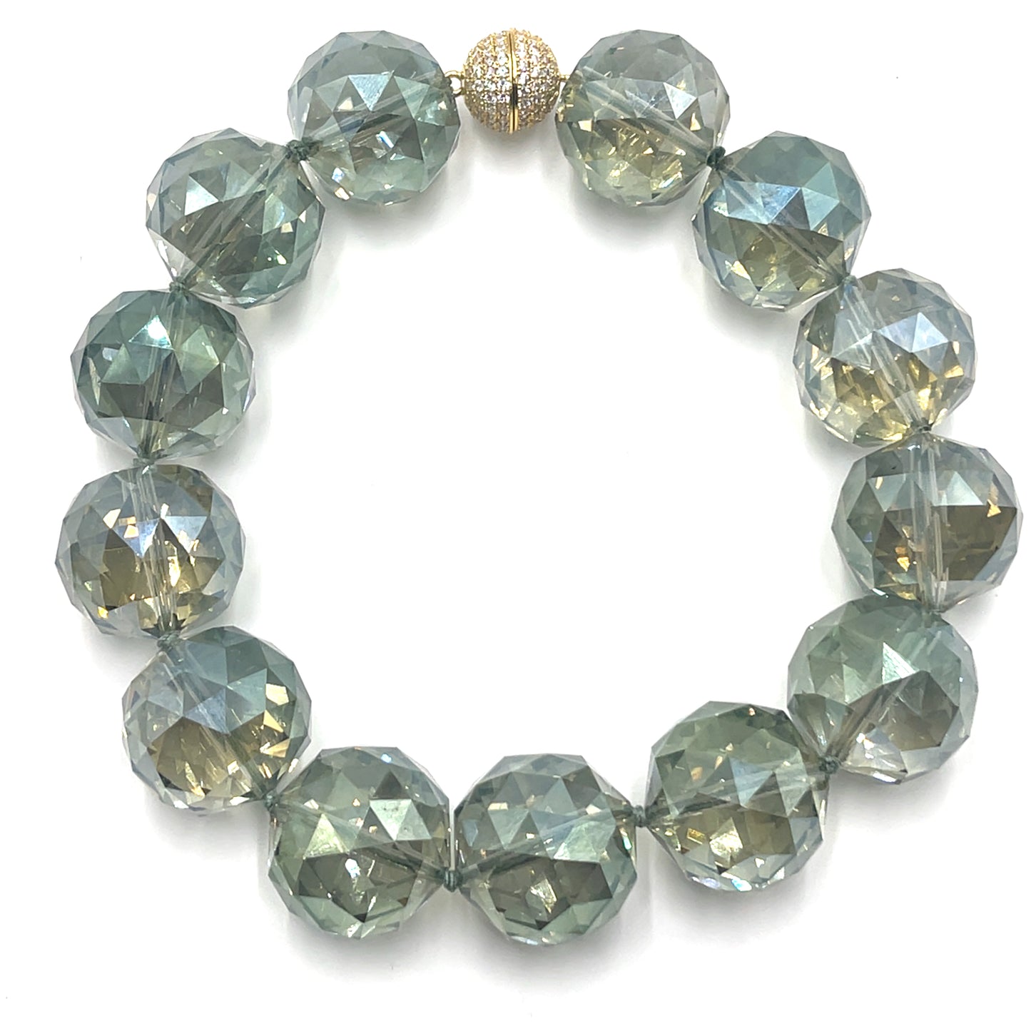 Olve Green 30mm Crystal Sphere Necklace