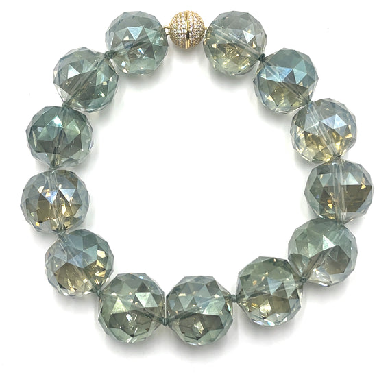 Olve Green 30mm Crystal Sphere Necklace