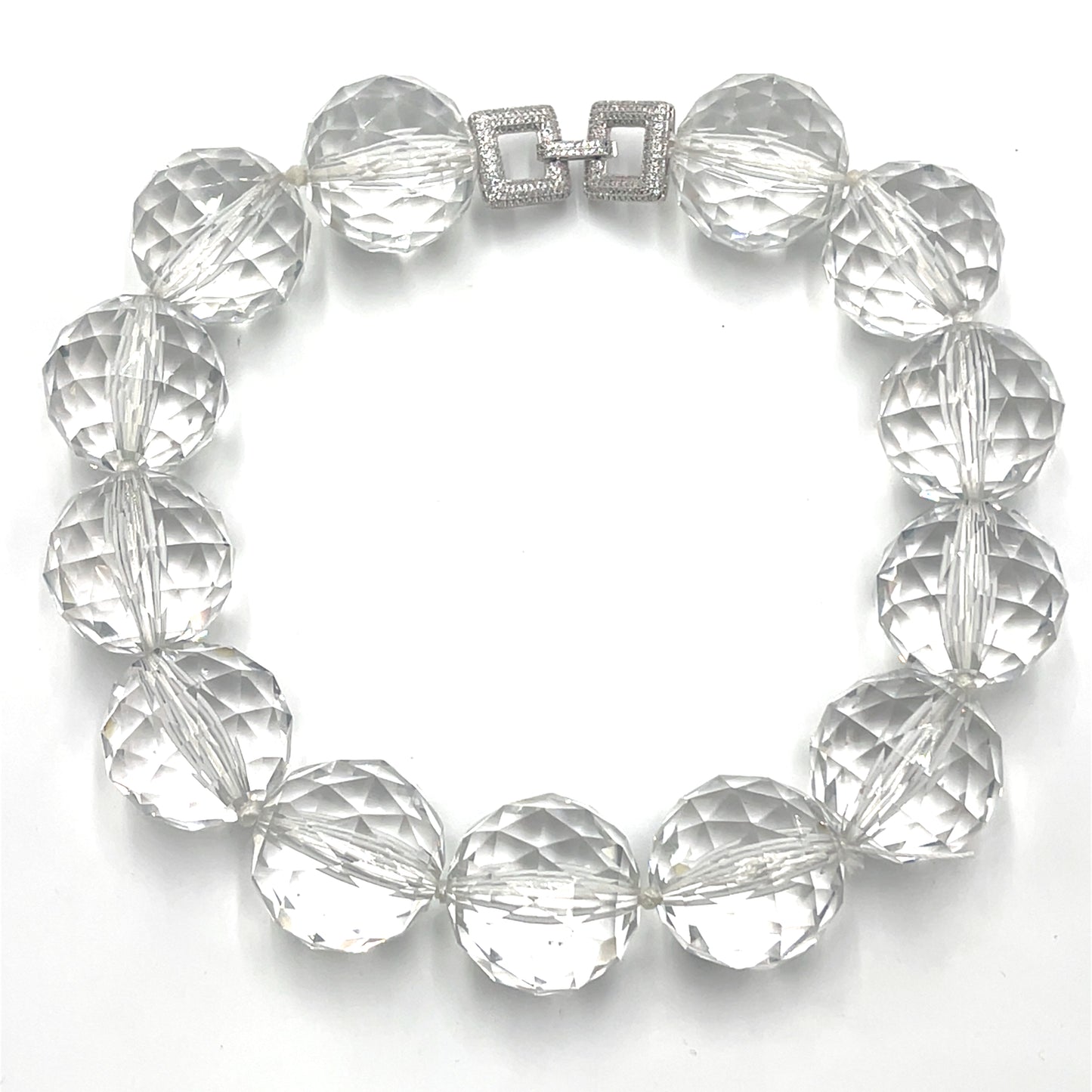 Clear 30mm Crystal Sphere Necklace