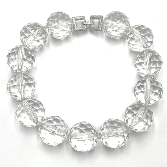 Clear 30mm Crystal Sphere Necklace