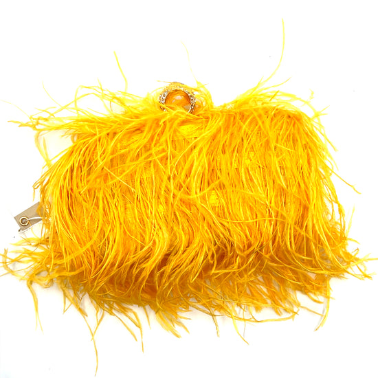 Vibrant Feather Evening Bag - Born To Glam