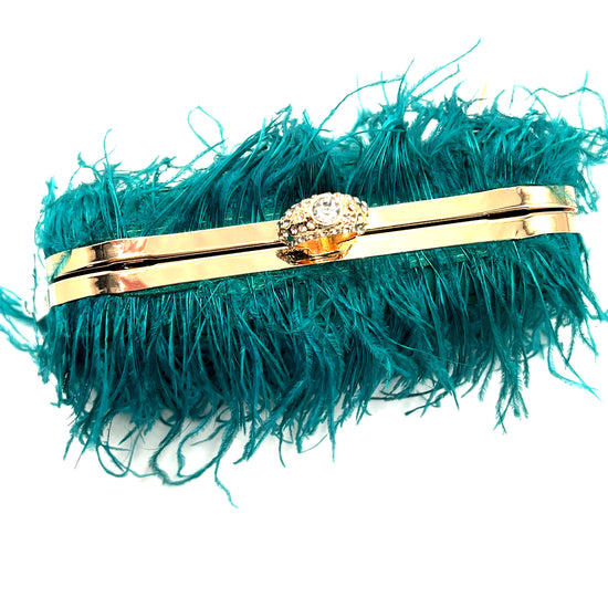 Vibrant Feather Evening Bag - Born To Glam