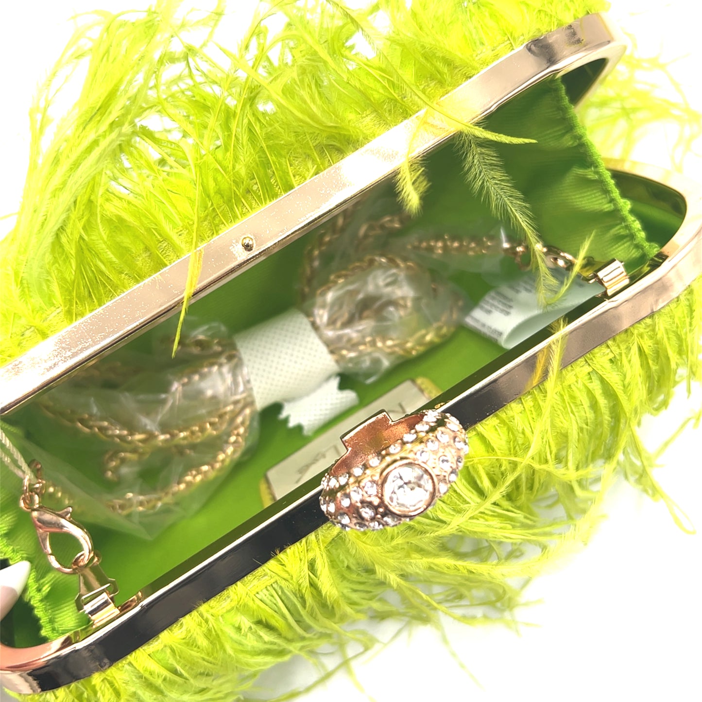 Vibrant Feather Evening Bag - Born To Glam