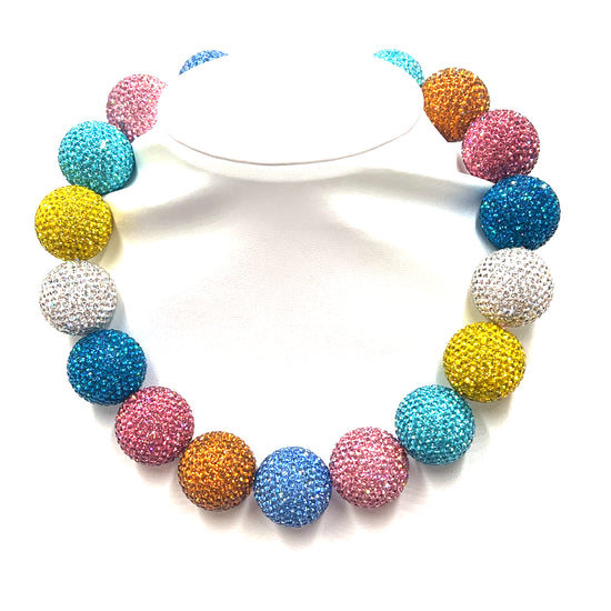 Crystal Sphere Statement Necklace - Born To Glam Born To Glam