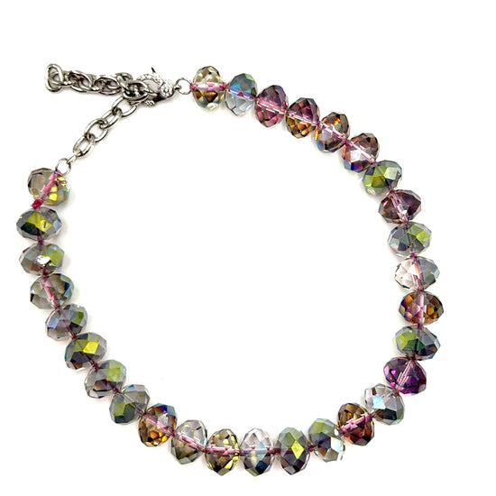 Adjustable 16mm Rondelle Short Necklace Born To Glam