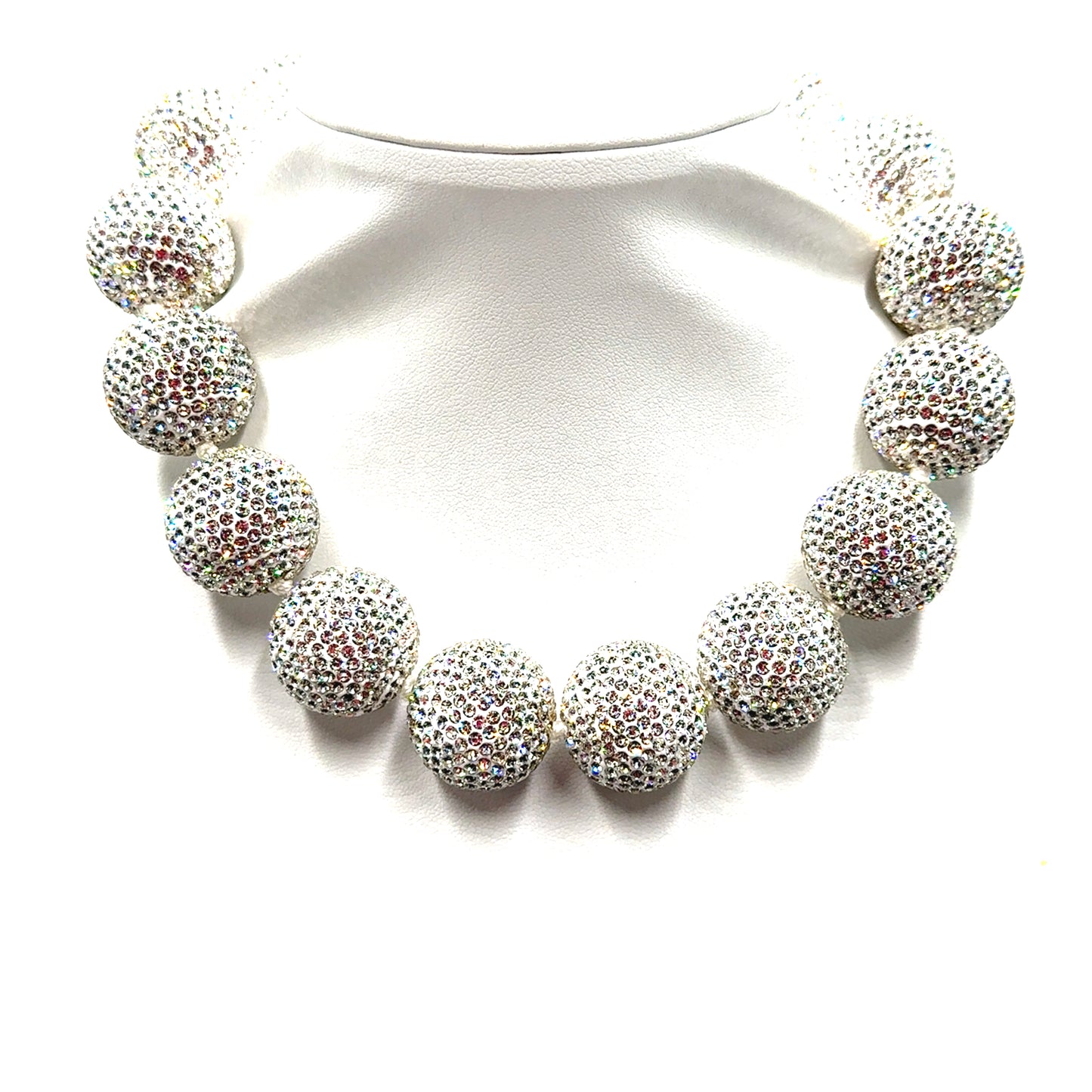 Crystal Sphere Statement Necklace Born To Glam