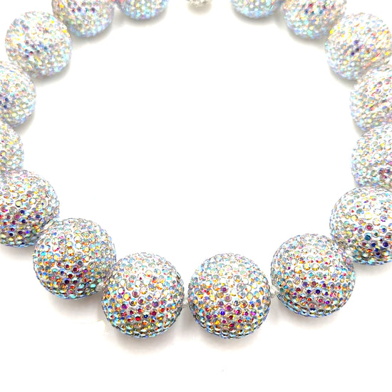 Crystal Sphere Statement Necklace Born To Glam