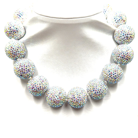 Crystal Sphere Statement Necklace Born To Glam