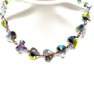 Crystal Heart Short Necklace - Born To Glam