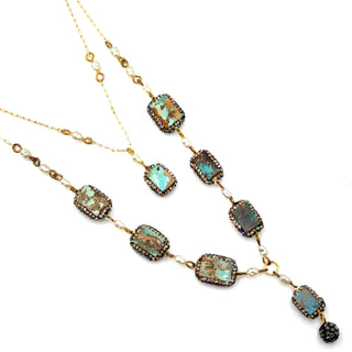 Turquoise Gems Layered Necklace - Born To Glam