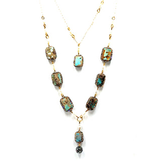 Turquoise Gems Layered Necklace - Born To Glam