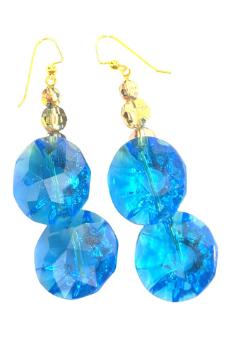 Blue Crystal Dangle Earring - Born To Glam