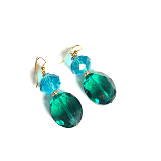 Green Crystal Drop Earring - Born To Glam