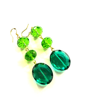 Lime Emerald Crystal Dangle Earring - Born To Glam