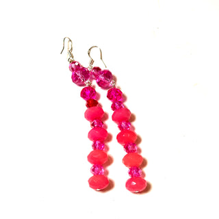 Pink Quartz Long Drop Earring - Born To Glam