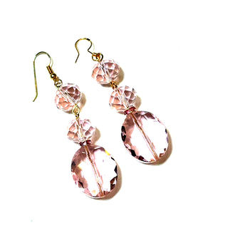 Baby Pink Crystal Oval Earring - Born To Glam