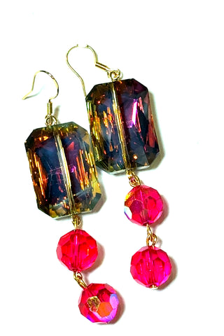 Pink Multi Dangle Earring - Born To Glam