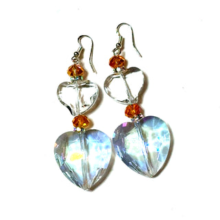 Clear Hearts Crystal Earring - Born To Glam