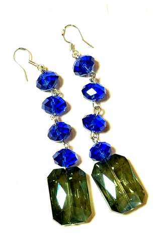 Royal Olive Long Dangle Earring - Born To Glam