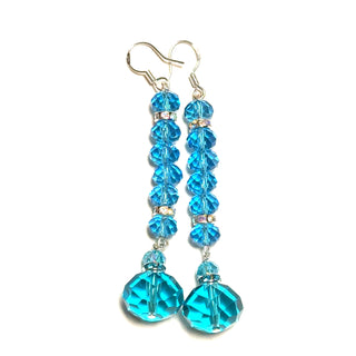 Turquoise Drop Crystal Earring