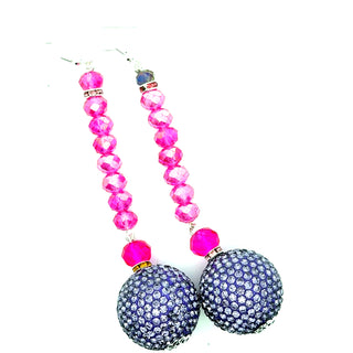 Pink & Purple Gumball Statement Earring - Born To Glam