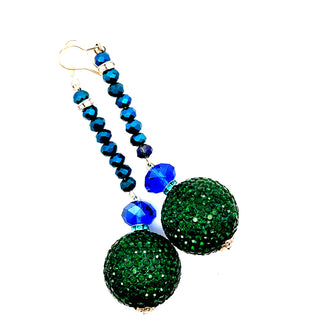 Blue Green Gumball Statement Earring - Born To Glam