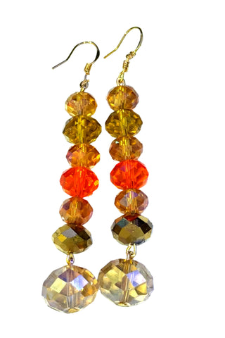 Champagne Long Drop Earring - Born To Glam