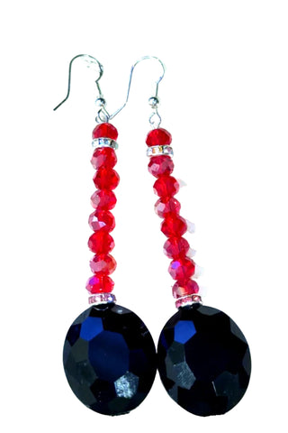 Oval Crystal Drop Earring - Born To Glam