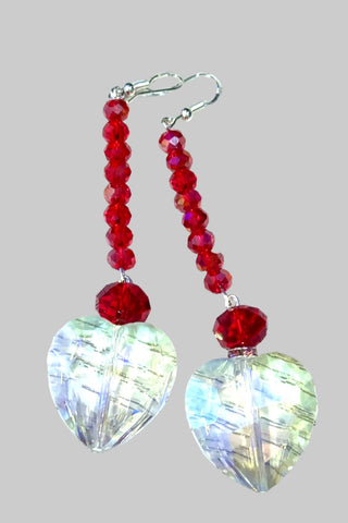 Large Valentine Heart Drop Earring - Born To Glam