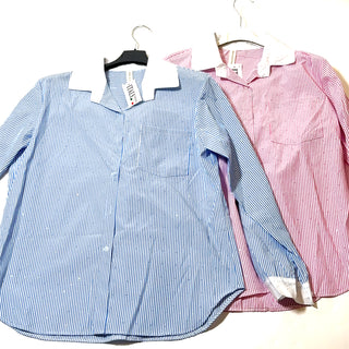 Crystal Striped One Size Button Down Top - Born To Glam