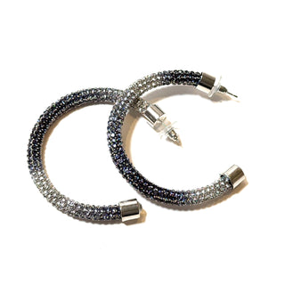 Tie Dye Pave 2 Inch Hoop Earring - Born To Glam