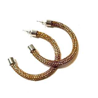 Tie Dye Pave 2 Inch Hoop Earring