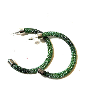 Tie Dye Pave 2 Inch Hoop Earring - Born To Glam