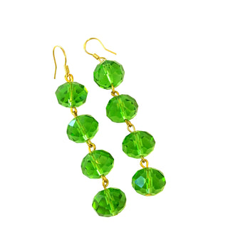 Apple Green Crystal Dangle Earring