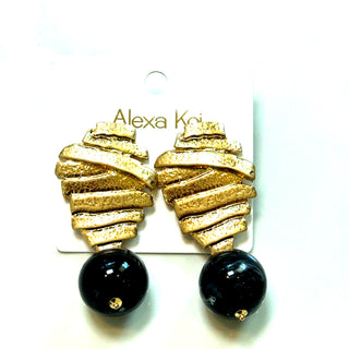 Style the Gold & Black Drop Earring exclusively at Born To Glam