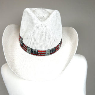 Americana White Rhinestone Cowboy Hat