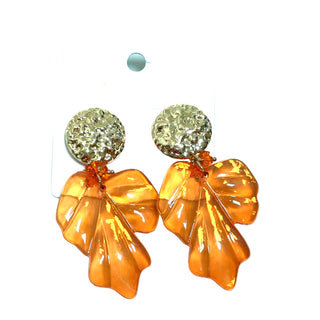 Orange Leaf Shell Earring