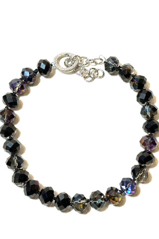 Adjustable 18mm Rondelle Short Crystal Necklace