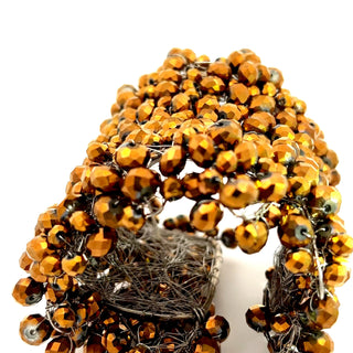 Gold Luxe Crystal Cascade Extra Large Statement Bracelet - Born To Glam