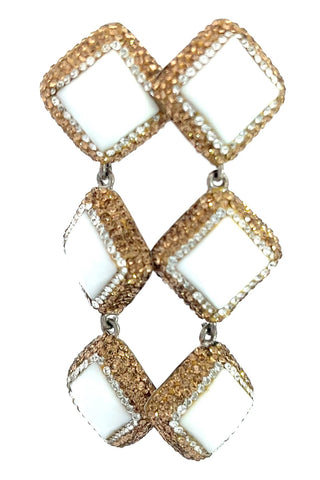 White Quartz Long Drop Earring - Born To Glam