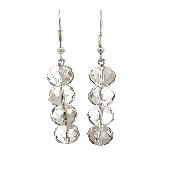 Smoked Silver Sterling Silver Drop Earring