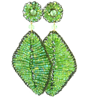 Meticulous Crystal Leaf Statement Earring - Born To Glam