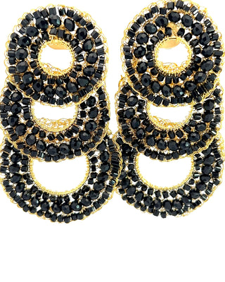 Triple Circle Crystal Statement Earring - Born To Glam
