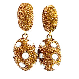 Golden Pearl Dangle Earring - Born To Glam