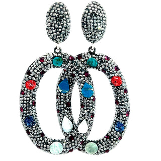 Black Gemstone Party Crystal Earring - Born To Glam