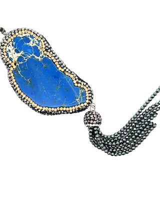 Royal Blue Gemstone Pendant - Born To Glam